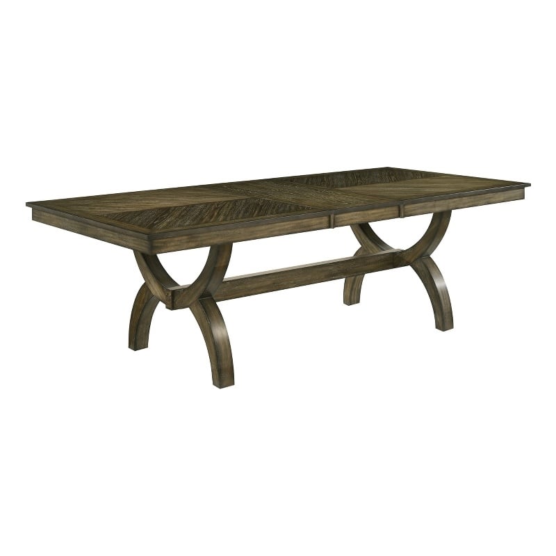 Best Quality Furniture Antique Brown Wood Extendable Dining Table