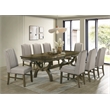 Best Quality Furniture Antique Brown Wood Extendable Dining Table Set