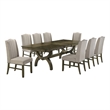 Best Quality Furniture Antique Brown Wood Extendable Dining Table Set