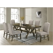 Best Quality Furniture Antique Brown Wood Extendable Dining Table Set