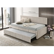 Best Quality Furniture Twin Daybed with Trundle in Cream Velvet Corduroy