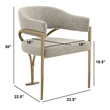 Best Quality Furniture 5pc Circle Clear Glass Dining Set & Boucle Fabric Chairs