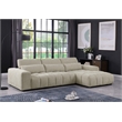 Best Quality Furniture Sectional with Right Facing Chaise in Beige Chenille