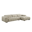Best Quality Furniture Sectional with Right Facing Chaise in Beige Chenille