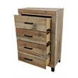 Best Quality Furniture 5 Piece Weathered Brown Pine Wood Bedroom Set in King