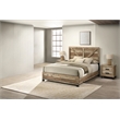 Best Quality Furniture 3 Piece Weathered Brown Pine Wood Bedroom Set in King