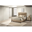 Best Quality Furniture 2 Piece Weathered Brown Pine Wood Bedroom Set in King