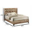 Best Quality Furniture 3 Piece Weathered Brown Pine Wood Bedroom Set in Queen