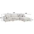 Best Quality Furniture Modular 4 Piece Sectional in Cream Boucle Fabric