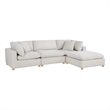 Best Quality Furniture Modular 4 Piece Sectional in Cream Boucle Fabric