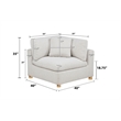 Best Quality Furniture Modular 5 Piece Sectional in Cream Boucle Fabric