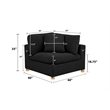 Best Quality Furniture SE06 Modular Corner Piece in Black Boucle Fabric