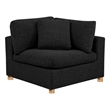 Best Quality Furniture SE06 Modular Corner Piece in Black Boucle Fabric