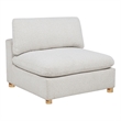 Best Quality Furniture SE07 Modular Armless Piece in Cream Boucle Fabric