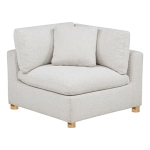 Best Quality Furniture SE07 Modular Corner Piece in Cream Boucle Fabric