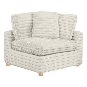 Best Quality Furniture SE10 Modular Corner Piece in Beige Velvet Corduroy