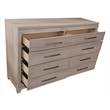 Best Quality Furniture Grey-Beige Wood Bedroom Set with King Panel Bed