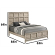 Best Quality Furniture Grey-Beige Wood Bedroom Set with Queen Panel Bed