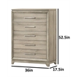 Best Quality Furniture Grey-Beige Wood Bedroom Set with Queen Panel Bed