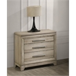 Best Quality Furniture Grey-Beige Wood Nightstand with Vanity Drawer