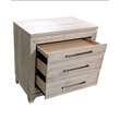 Best Quality Furniture Grey-Beige Wood Nightstand with Vanity Drawer