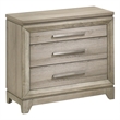 Best Quality Furniture Grey-Beige Wood Nightstand with Vanity Drawer