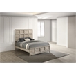 Best Quality Furniture Weathered Grey-Beige Wood Panel Bed in King