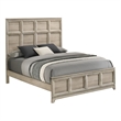Best Quality Furniture Weathered Grey-Beige Wood Panel Bed in King