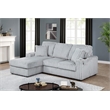Best Quality Furniture Light Gray Corduroy Fabric Reversible Sectional with USB
