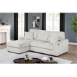 Best Quality Furniture Beige Corduroy Fabric Reversible Sectional with USB