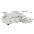 Best Quality Furniture Beige Corduroy Fabric Reversible Sectional with USB