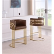 Best Quality Furniture Brown Mocha Faux Leather Leathaire Counter Stools