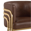 Best Quality Furniture Brown Mocha Faux Leather Leathaire Counter Stools