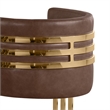 Best Quality Furniture Brown Mocha Faux Leather Leathaire Counter Stools