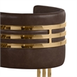 Best Quality Furniture Brown Espresso Faux Leather Leathaire Counter Stools