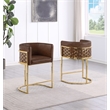 Best Quality Furniture Brown Mocha Faux Leather Leathaire Counter Stools