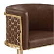 Best Quality Furniture Brown Mocha Faux Leather Leathaire Counter Stools