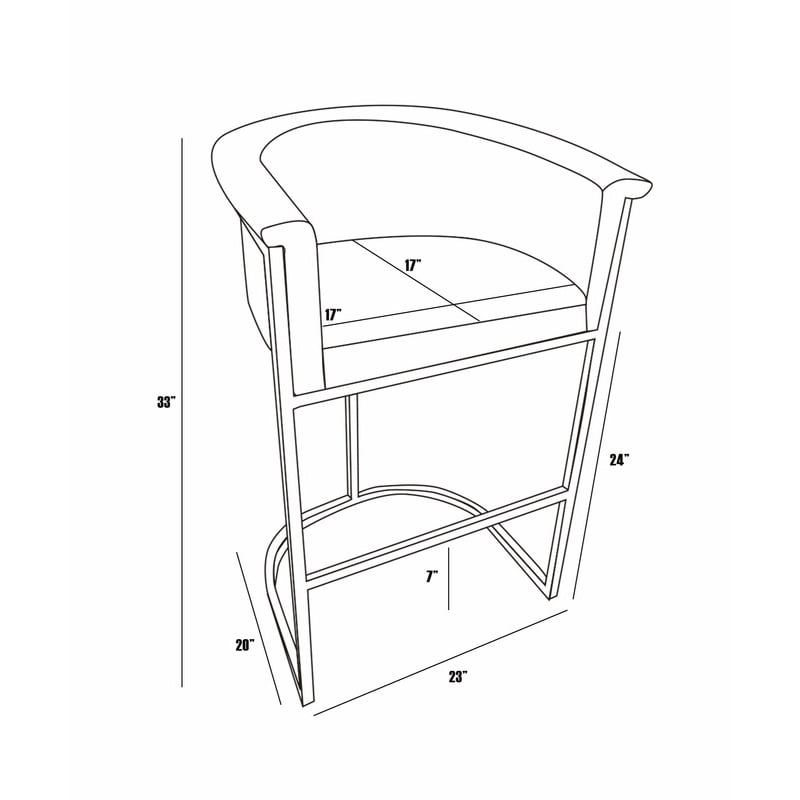 Best Quality Furniture Faux Leather Leathaire Counter Stools in Toffee Brown