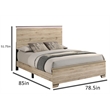 Best Quality Furniture Rustic Light Brown Oak Wood Bedroom Set with LED Lighting