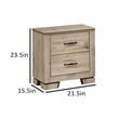 Best Quality Furniture Rustic Light Brown Oak Wood Bedroom Set with LED Lighting