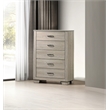 Best Quality Furniture Rustic Gray Beige Oak Wood Vertical Dresser