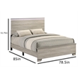 Best Quality Furniture Rustic Gray Beige Wood Bedroom Set with LED Lighting