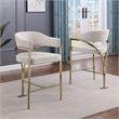 Best Quality Furniture Boucle Fabric Counter Stools with Gold Iron Chrome Base