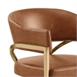 Best Quality Furniture Leathaire Counter Stools with Gold Iron Chrome Base