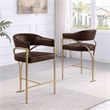 Best Quality Furniture Leathaire Counter Stools with Gold Iron Chrome Base