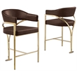 Best Quality Furniture Leathaire Counter Stools with Gold Iron Chrome Base