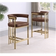 Best Quality Furniture Leathaire Counter Stools with Gold Iron Chrome Base