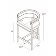 Best Quality Furniture Leathaire Counter Stools with Gold Iron Chrome Base