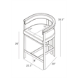 Best Quality Furniture Leathaire Counter Stools with Gold Iron Chrome Base