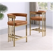 Best Quality Furniture Leathaire Counter Stools with Gold Iron Chrome Base